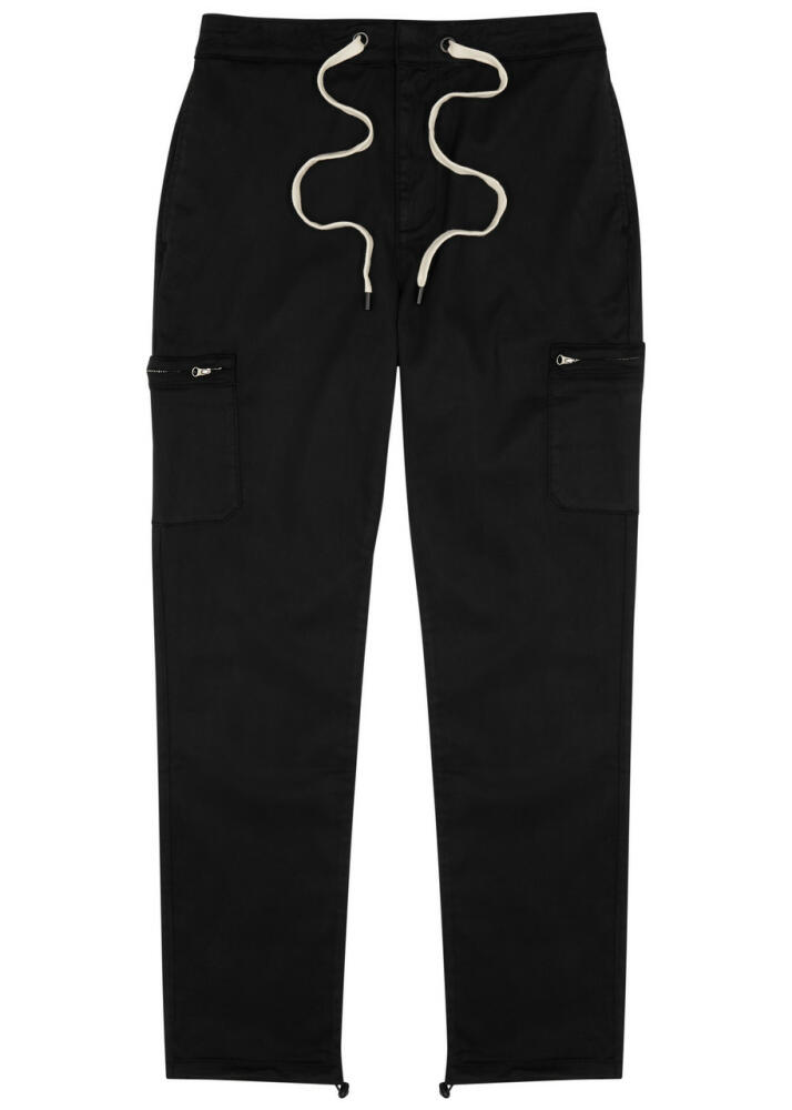 Paige Slim-leg Stretch-twill Trousers - Black Cover