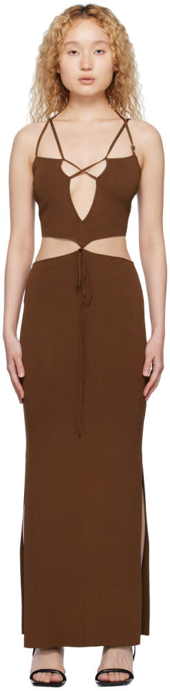 Aya Muse Brown Reis Maxi Dress Cover