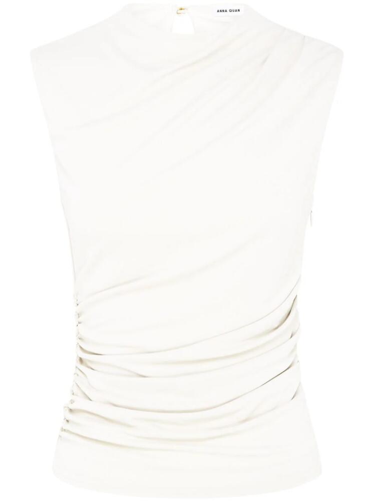 Anna Quan draped tank top - White Cover