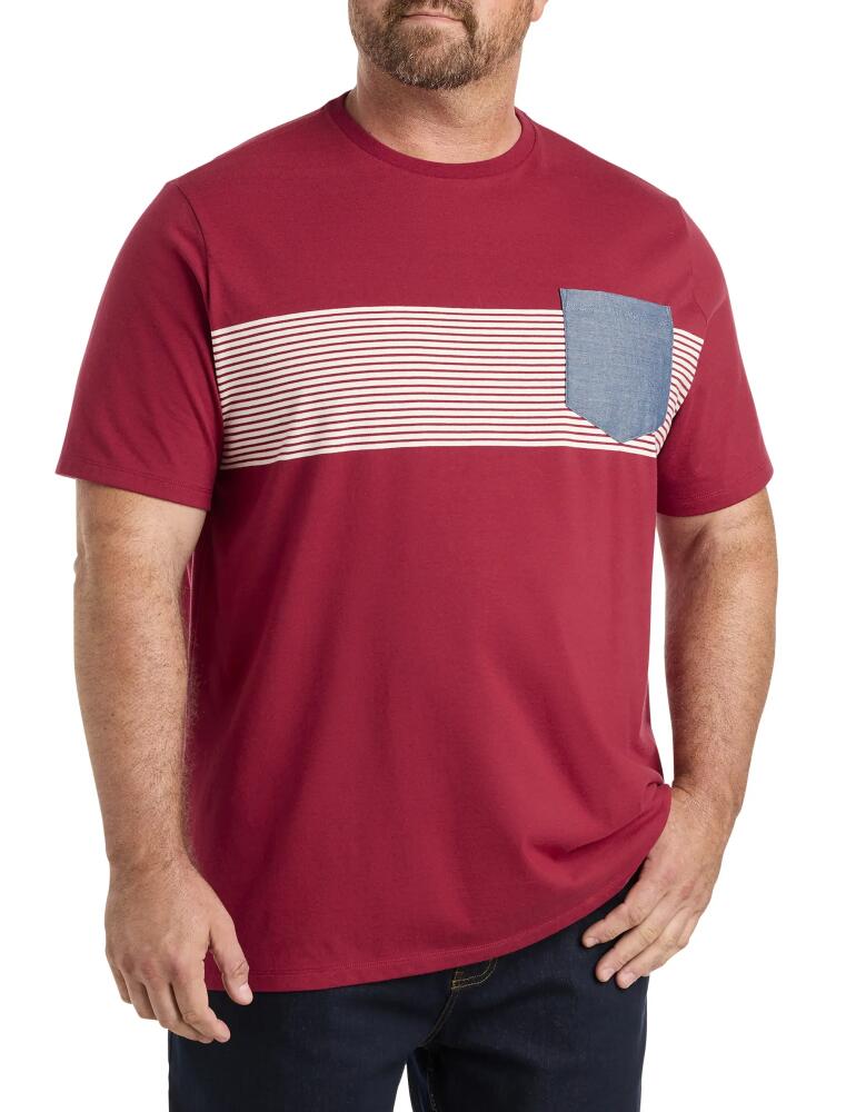 Harbor Bay by DXL Colorblock Pocket T-Shirt in Tibetan Red Cover