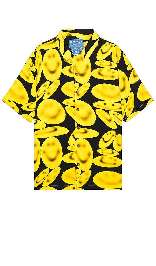 Market Smiley Afterhours Short Sleeve Button Up in Black Cover