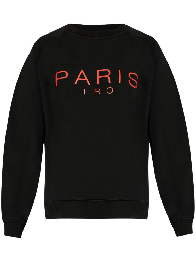 IRO logo-print cotton jumper - Black Cover