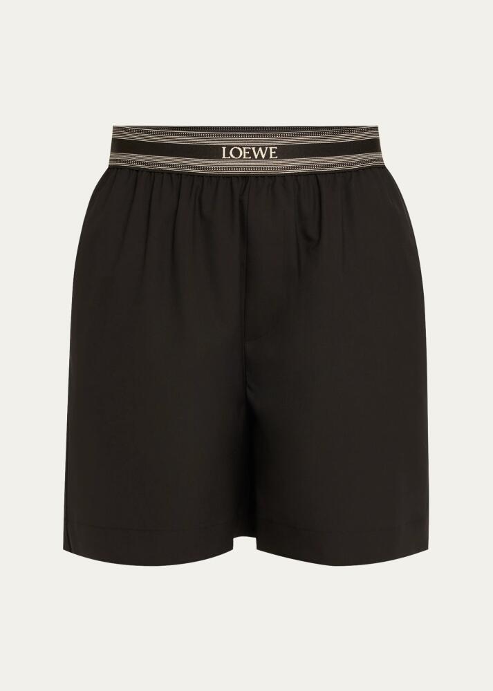 Loewe Logo Waistband Wool Shorts Cover