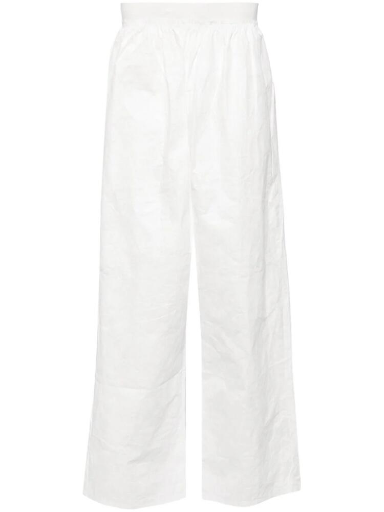 Hed Mayner crinkled wide-leg trousers - White Cover