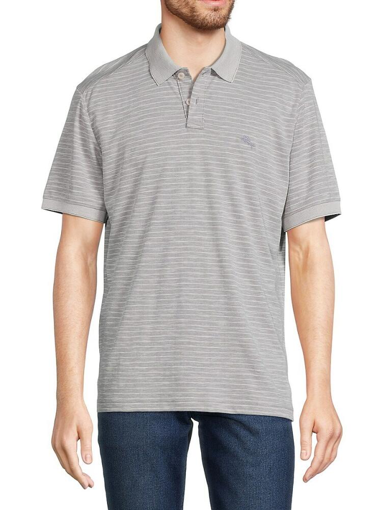 Tommy Bahama Men's Gulf Coast Striped Polo - Harbor Mist Cover