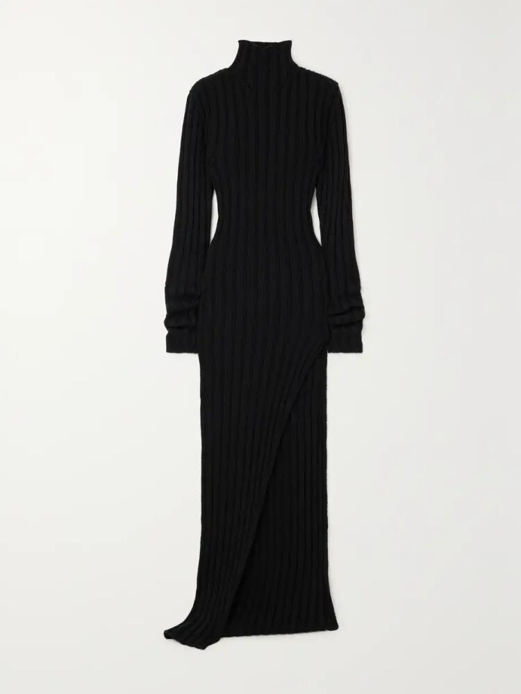 Ann Demeulemeester - Cyntia Ribbed Wool Turtleneck Sweater - Black Cover