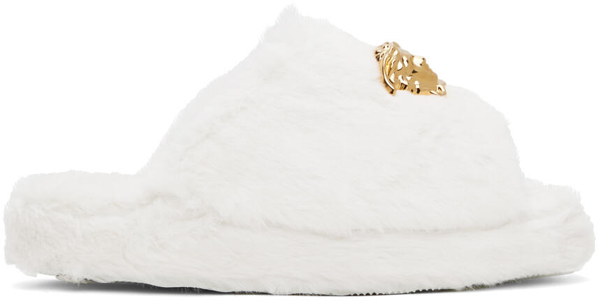 Versace Underwear White 'La Medusa' Slippers Cover