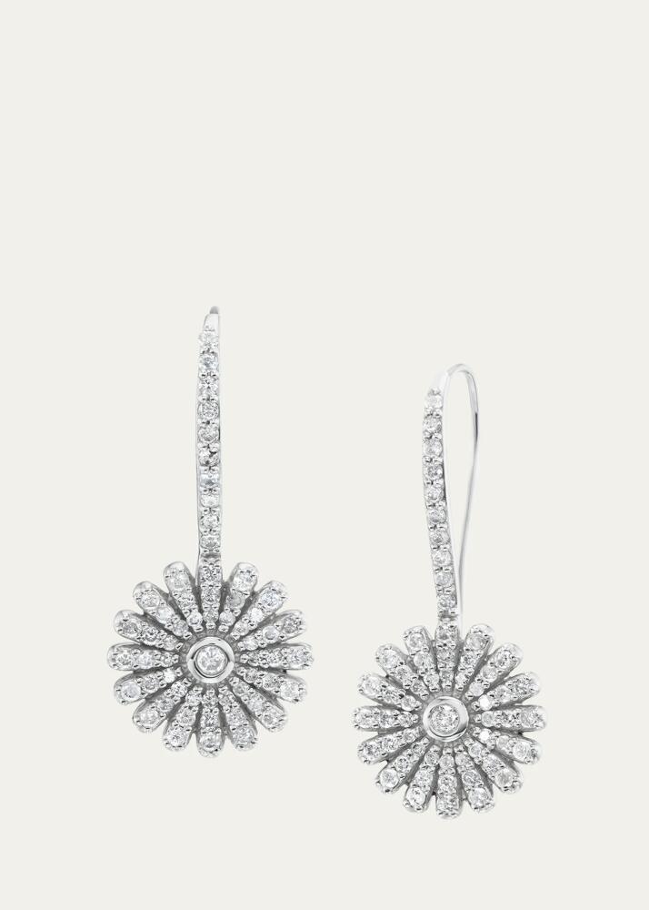 Sheryl Lowe Pave Diamond Daisy Drop Earrings Cover