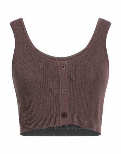 Andreādamo Woman Top Cocoa Viscose, Polyester, Polyamide, Elastane Cover