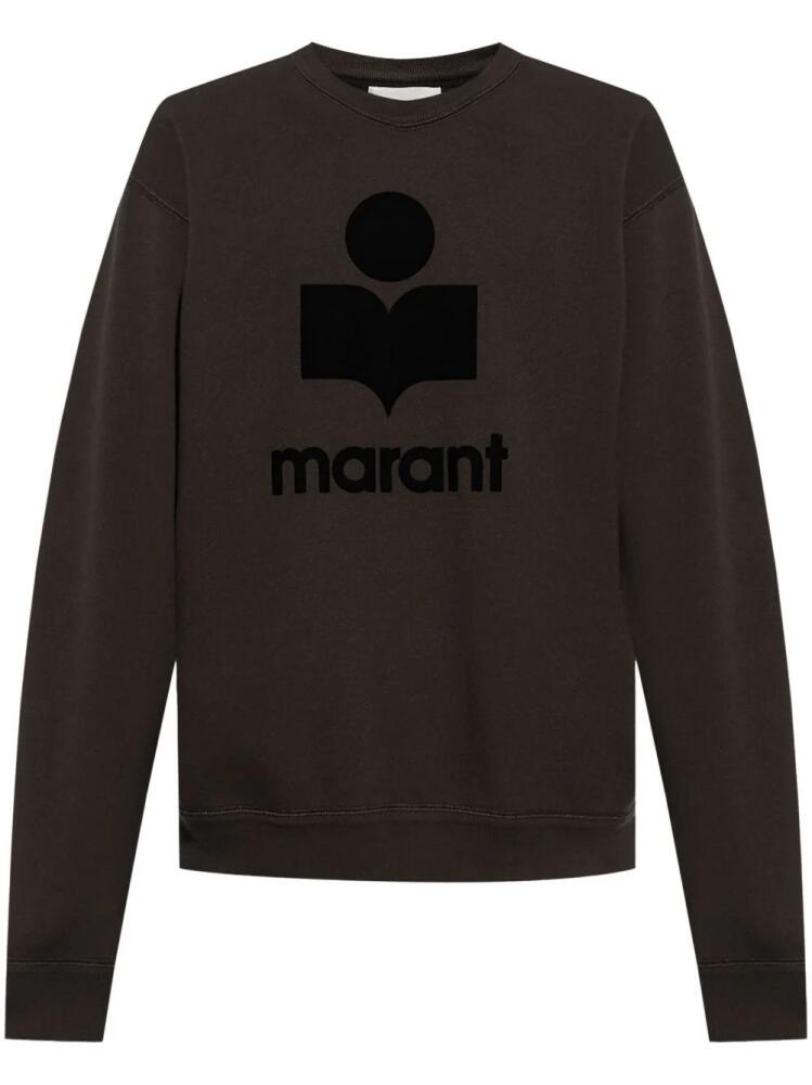 MARANT Mikoy flocked-logo sweatshirt - Black Cover