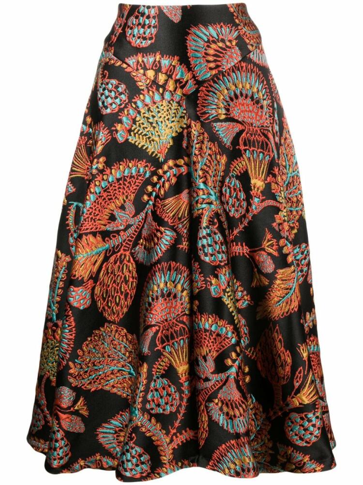 La DoubleJ Milano jacquard midi skirt - Black Cover