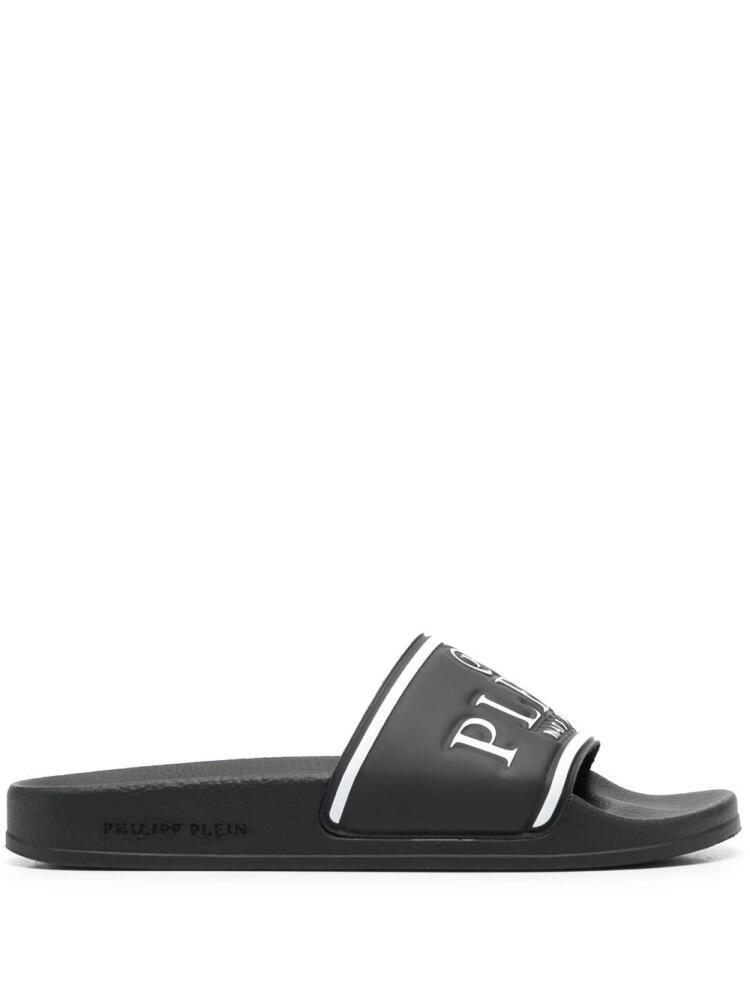 Philipp Plein logo print slides - Black Cover