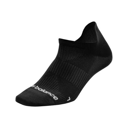 New Balance Unisex Run Flat Knit Tab No Show Sock 1 Pair - Black Cover