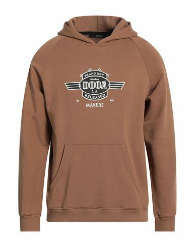 Dooa Man Sweatshirt Brown Cotton, Polyester Cover