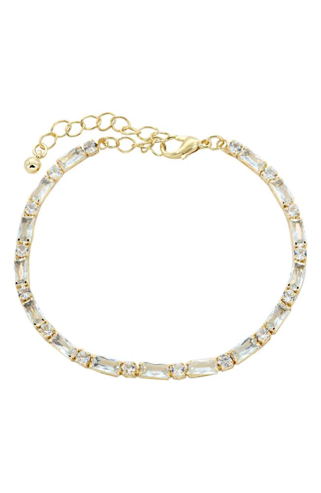 Panacea Mixed Cubic Zirconia Chain Bracelet in Gold Cover