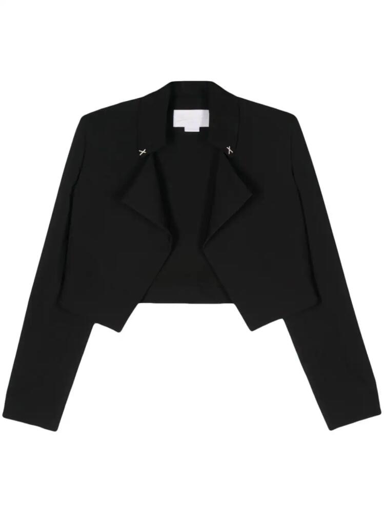 Genny open-front cropped blazer - Black Cover