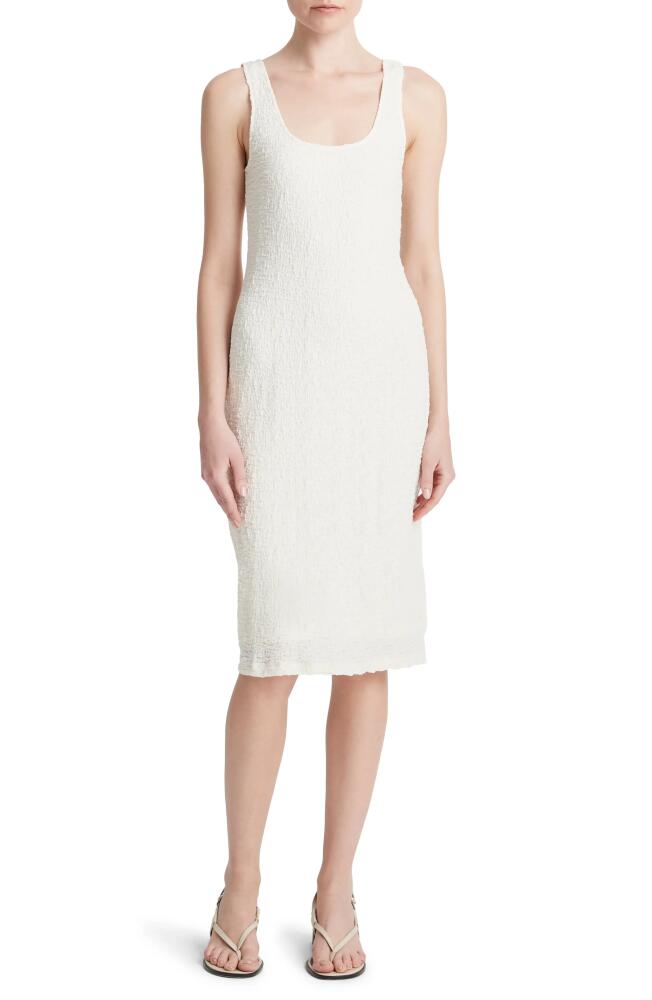 Vince Textured Cotton Blend Tank Dress in Gesso Cover