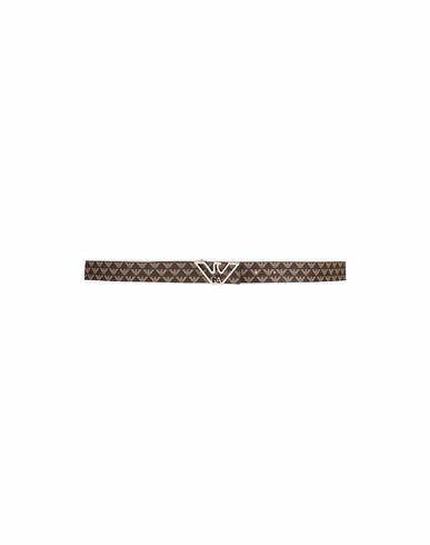 Emporio Armani Woman Belt Black Polyester, PVC - Polyvinyl chloride Cover