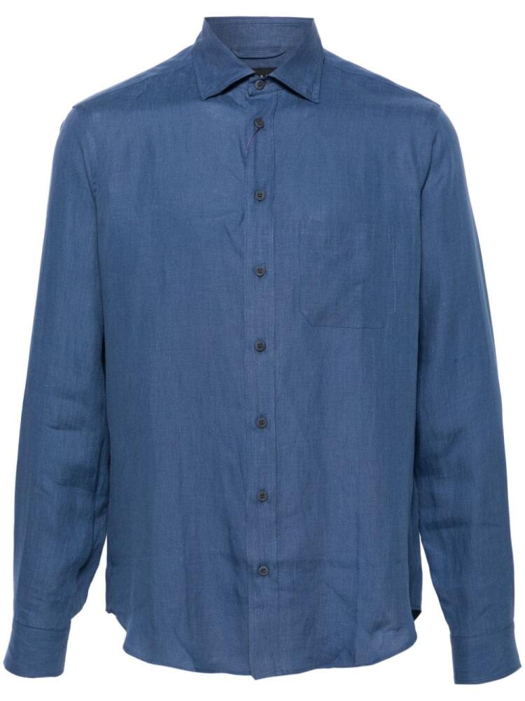 Sease button-up hemp shirt - Blue Cover