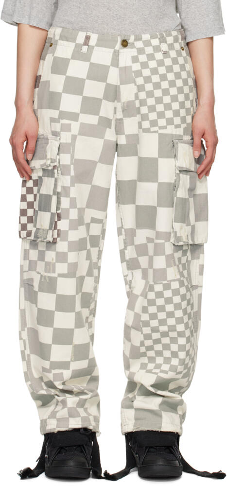 ERL Gray Check Cargo Pants Cover