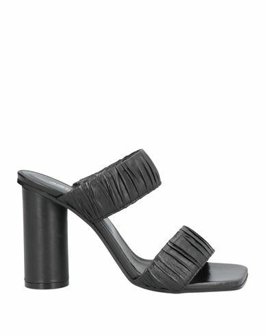 Just Cavalli Woman Sandals Black Soft Leather Cover