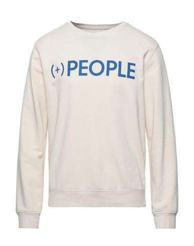 (+) People Man Sweatshirt Ivory Cotton, Polyester Cover