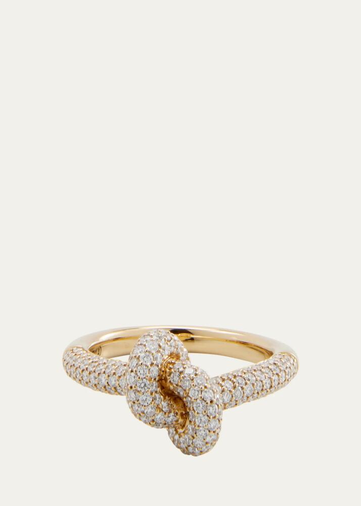 ENGELBERT 18K Yellow Gold The Legacy Knot Small Ring with Diamonds Cover