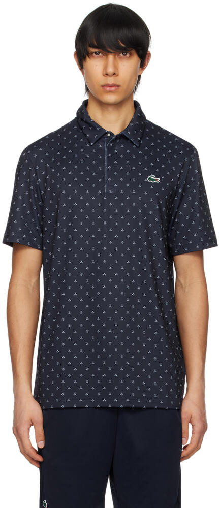 Lacoste Navy Golf Printed Polo Cover