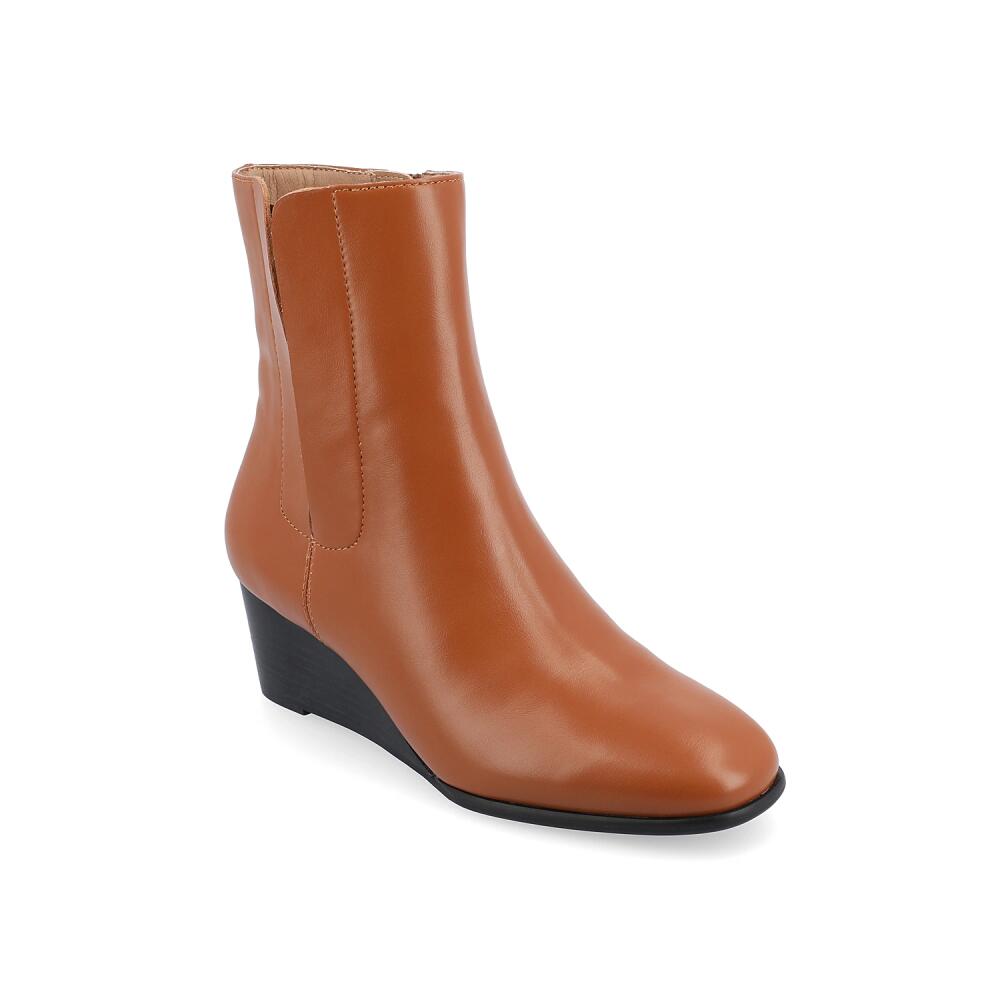 Journee Collection Kylo Wedge Bootie | Women's | Cognac Cover