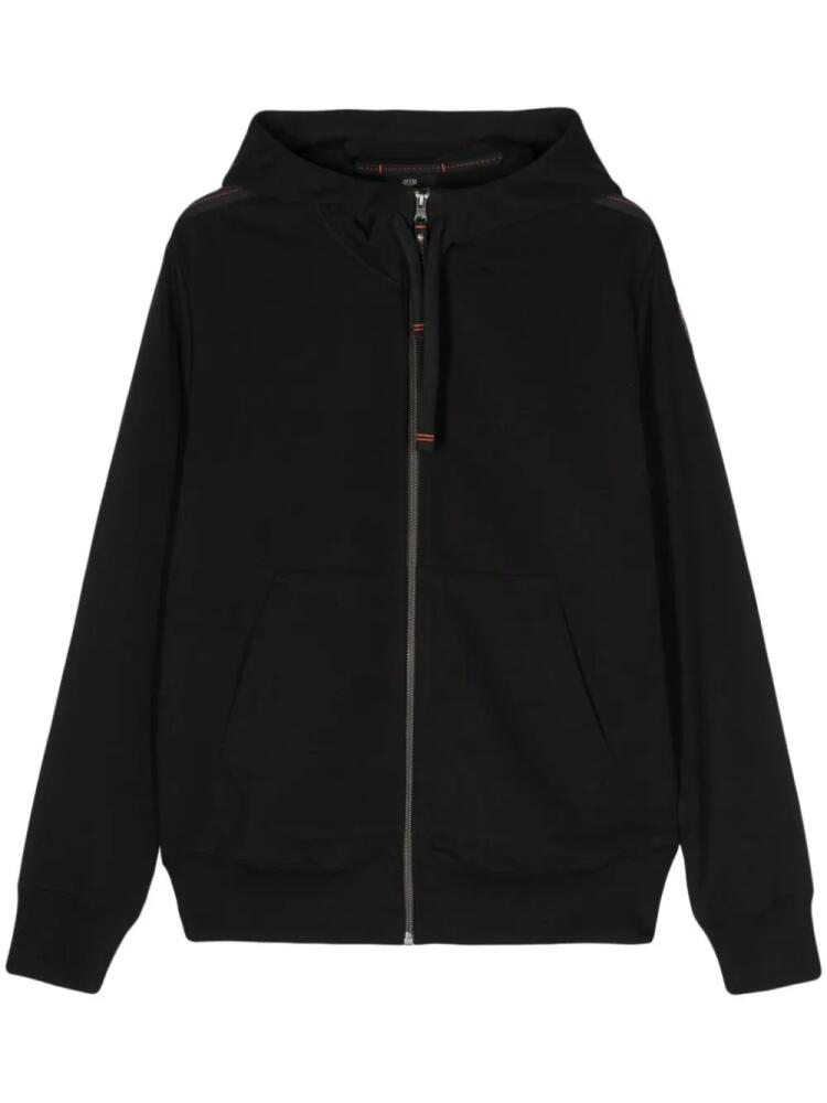 Parajumpers logo-patch hoodie jacket - Black Cover