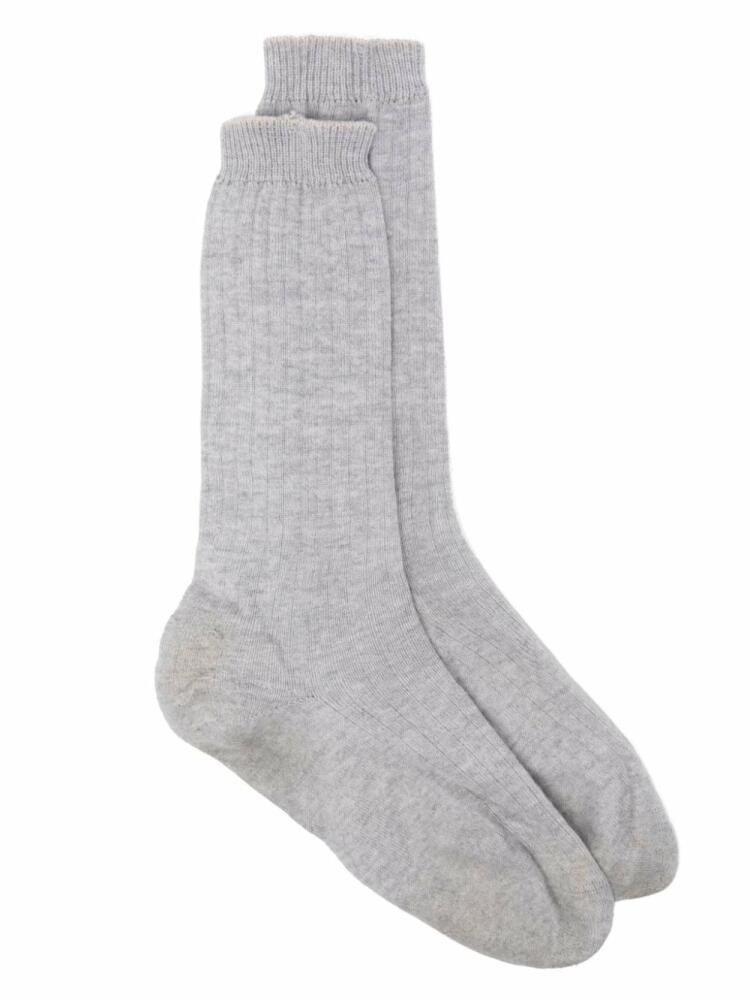 Eleventy ribbed-knit socks - Grey Cover