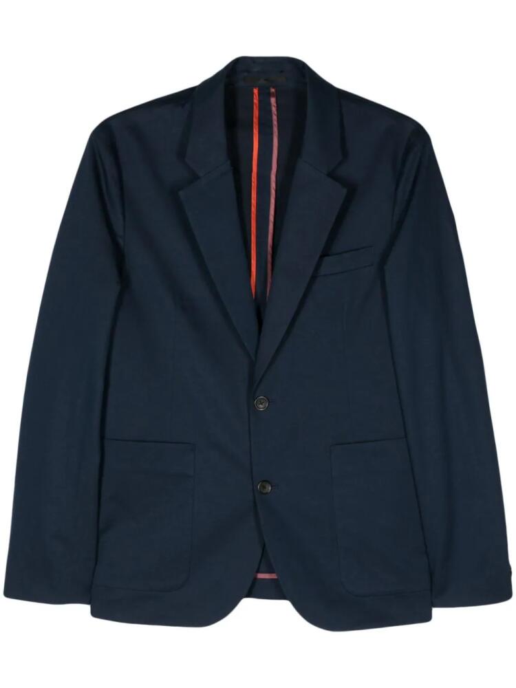 PS Paul Smith single-breasted cotton blend blazer - Blue Cover