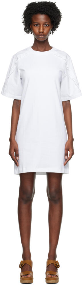 See by Chloé White Ruffled Minidress Cover