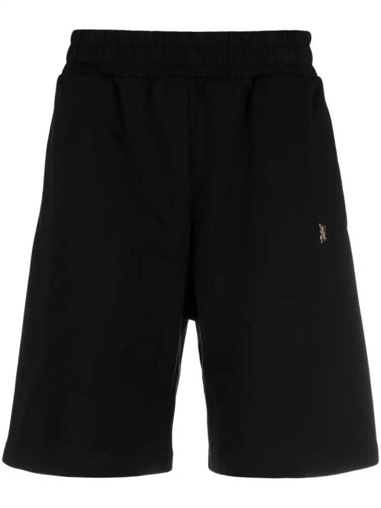 Palm Angels monogram-appliqu� track shorts - Black Cover