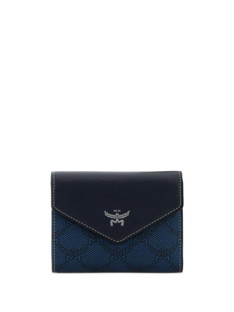 MCM logo-print wallet - Blue Cover