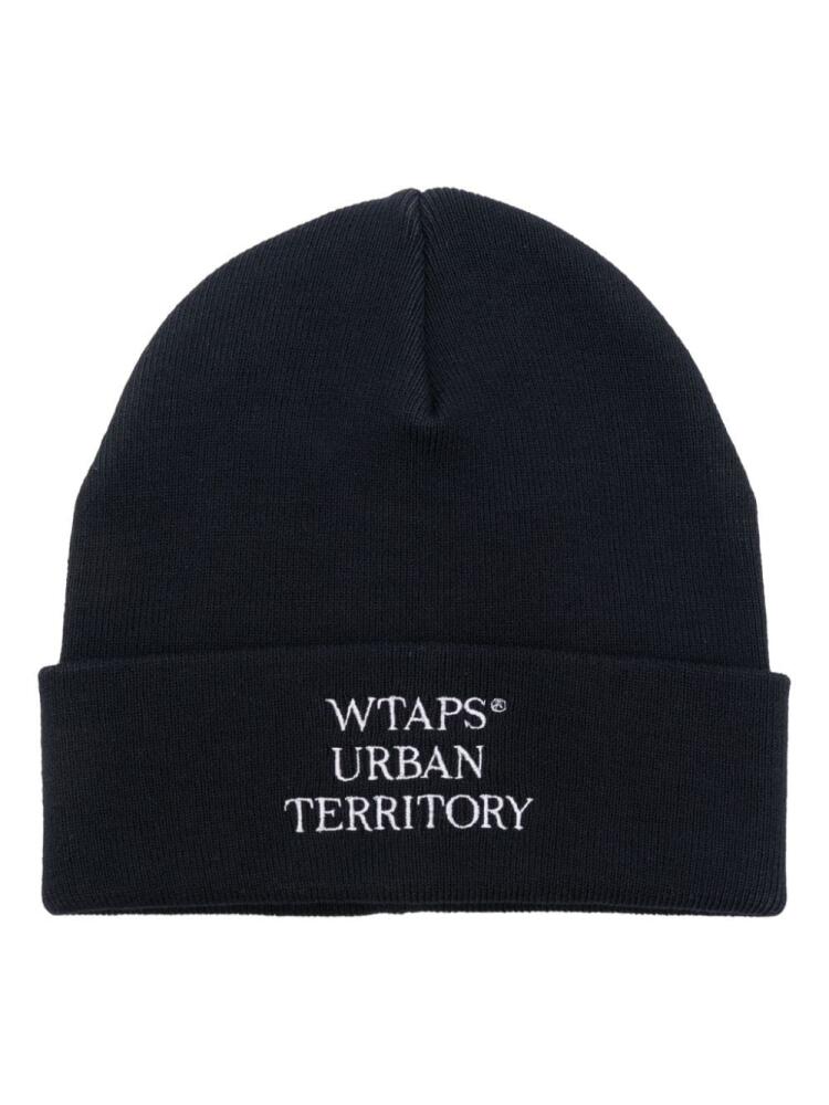 WTAPS Coolmax Wut logo-embroidered beanie - Blue Cover