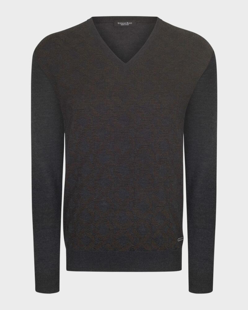 Stefano Ricci Men's Cashmere and Silk V-Neck Sweater Cover