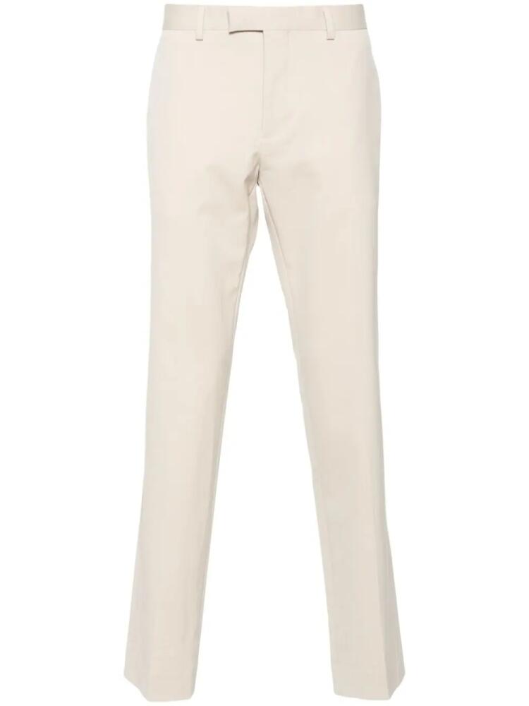 SANDRO pressed-crease straight-leg trousers - Neutrals Cover