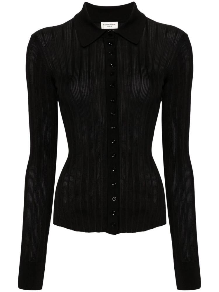 Saint Laurent ribbed-knit cardigan - Black Cover