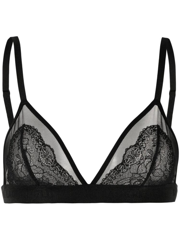 Karl Lagerfeld lace triangle bra - Black Cover