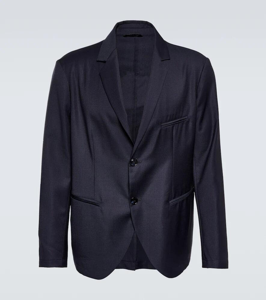 Giorgio Armani Single-breasted virgin wool blazer Cover