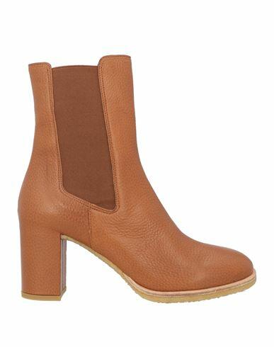 Del Carlo Woman Ankle boots Camel Leather Cover