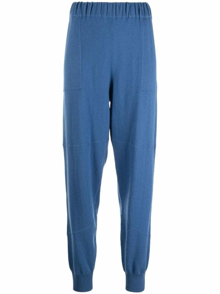 Allude elasticated-waist knit joggers - Blue Cover