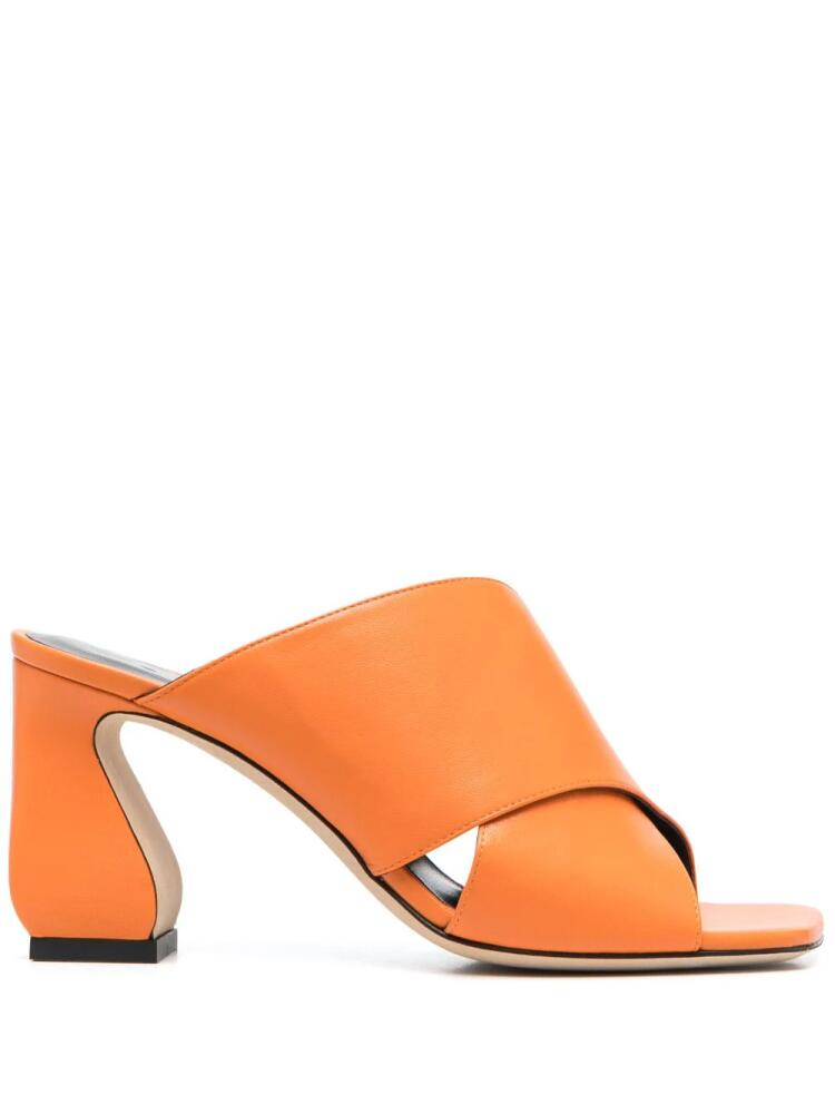 Si Rossi 80mm leather mules - Orange Cover