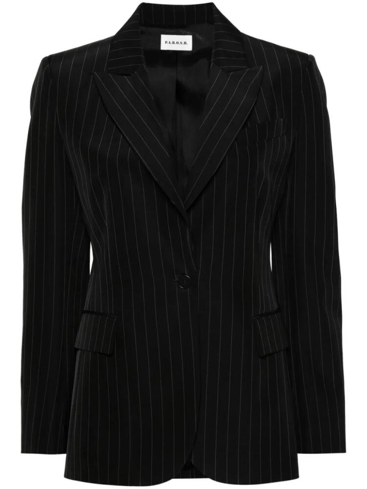 P.A.R.O.S.H. single-breasted pinstripe blazer - Black Cover