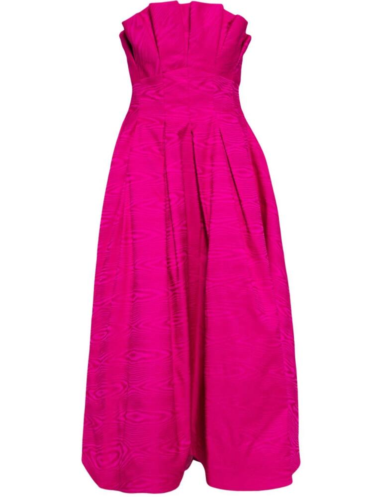 Amsale moiré-effect midi dress - Purple Cover