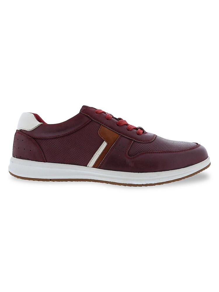 English Laundry Men's Brady Perforated Leather Sneakers - Wine Cover