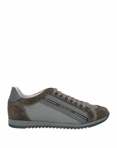 Baldinini Man Sneakers Steel grey Leather, Textile fibers Cover