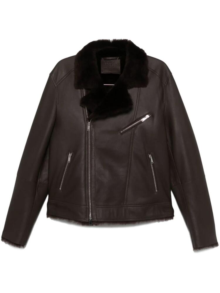 Desa 1972 leather biker jacket - Brown Cover