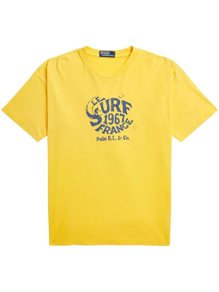 Polo Ralph Lauren slogan-print cotton T-shirt - Yellow Cover